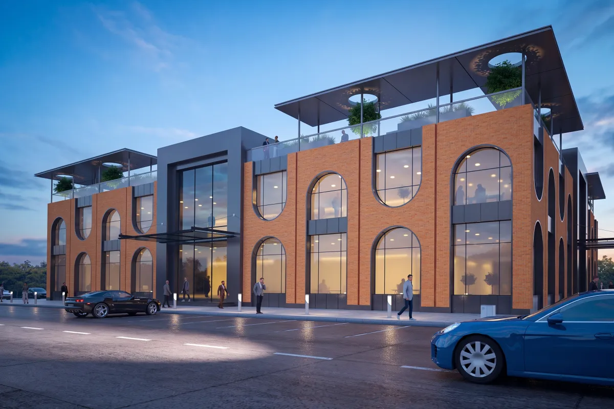 INDUSTRIAL OFFICE BUILDING FACADE